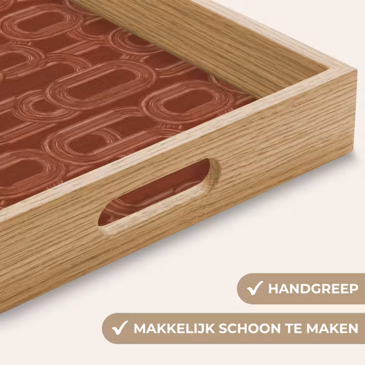 Abstract - Textuur - Bruin Dienblad Rechthoek middel 911 -USP_HandgreepNL