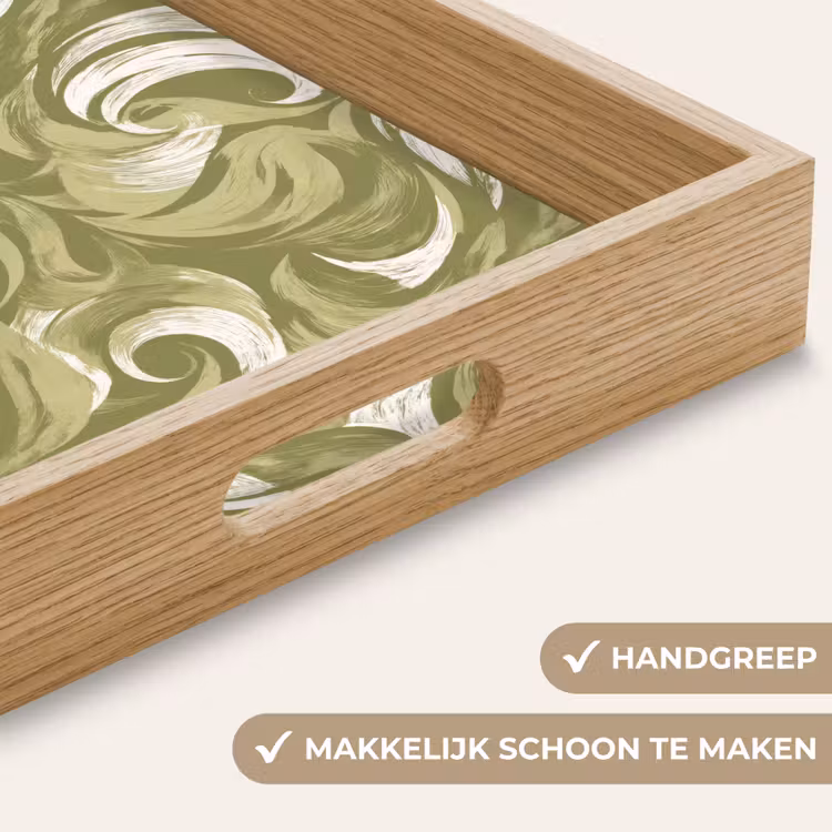 Abstract - Textuur - Groen Dienblad Rechthoek middel 911 -USP_HandgreepNL