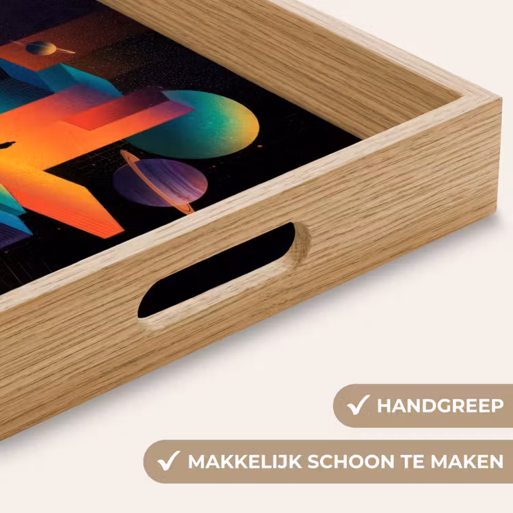 Abstract - Trappen - Mens - Planeten Dienblad Rechthoek middel -USP_HandgreepNL