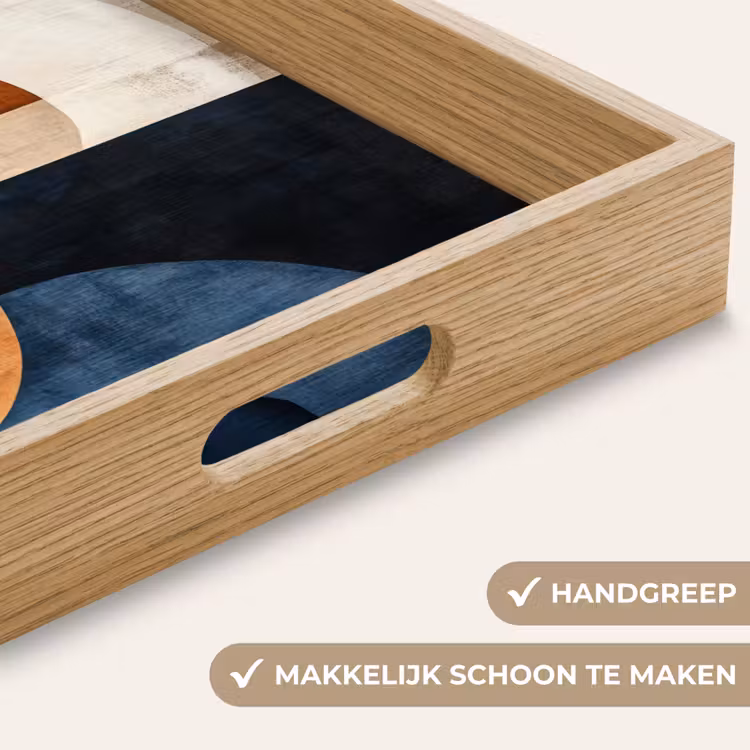 Abstract - Vormen - Donkerblauw Dienblad Rechthoek middel -USP_HandgreepNL