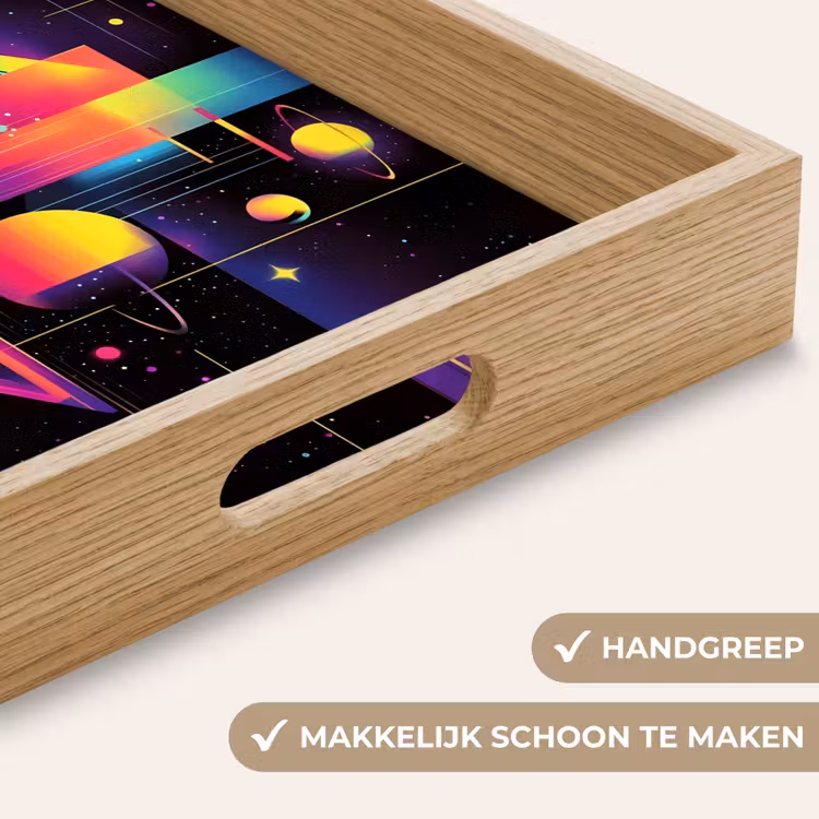Abstract - Vormen - Kleurrijk - Lijnen Dienblad Rechthoek middel -USP_HandgreepNL