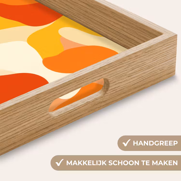 Abstract - Vormen - Oranje Dienblad Rechthoek middel -USP_HandgreepNL