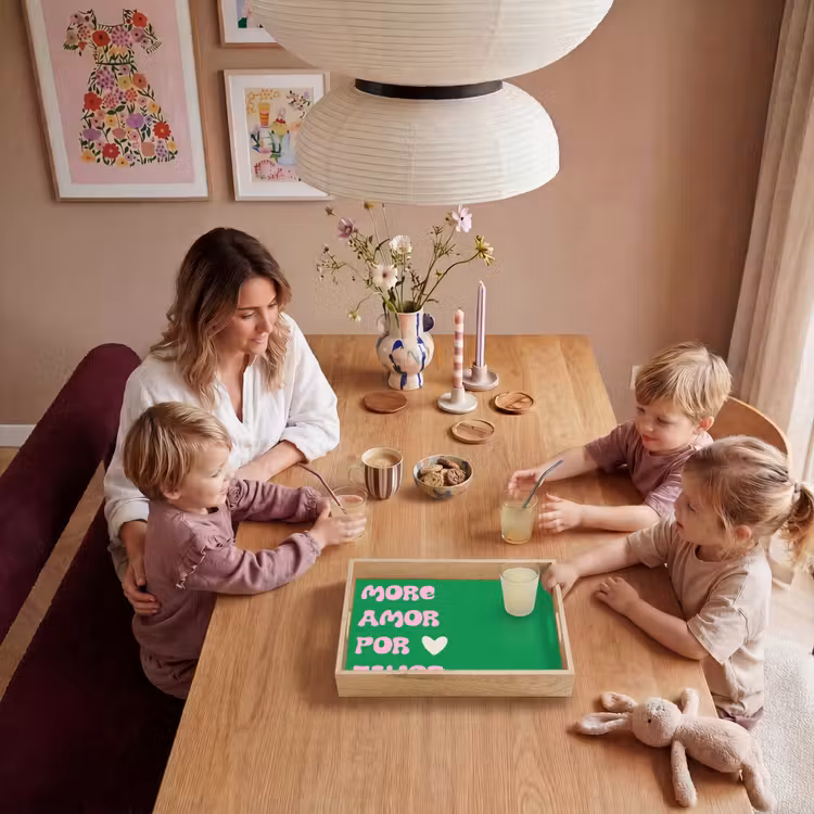 Amor - Valentijn - Groen - Tekst Dienblad Rechthoek middel -sfeer4