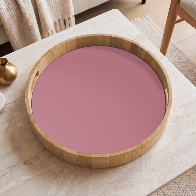 Antique - Mauve - Roze Dienblad Rond middel 914 -sfeer1