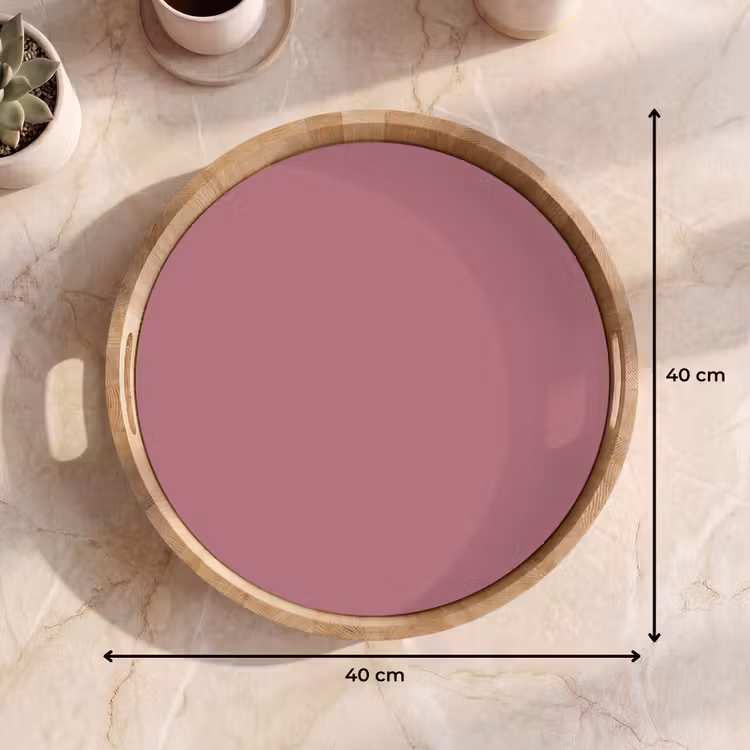 Antique - Mauve - Roze Dienblad Rond middel 914 -USP_Formaat