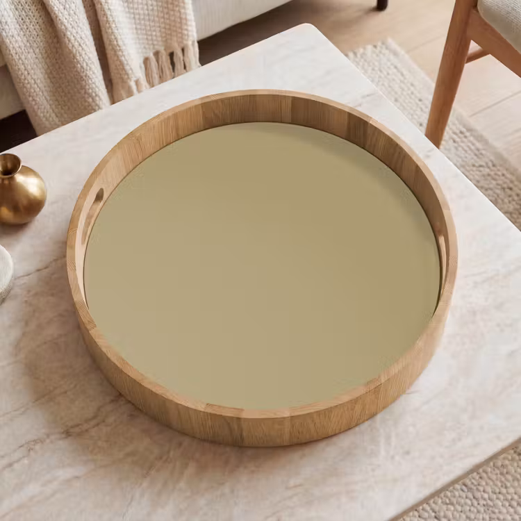 Antique - Moss - Groen Dienblad Rond middel 914 -sfeer1
