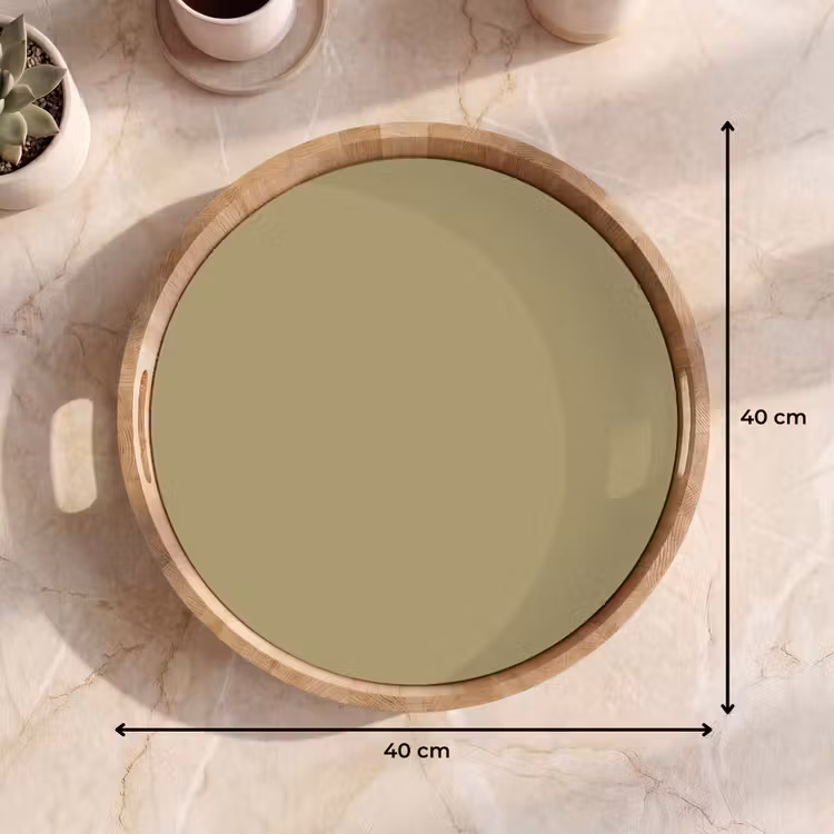 Antique - Moss - Groen Dienblad Rond middel 914 -USP_Formaat