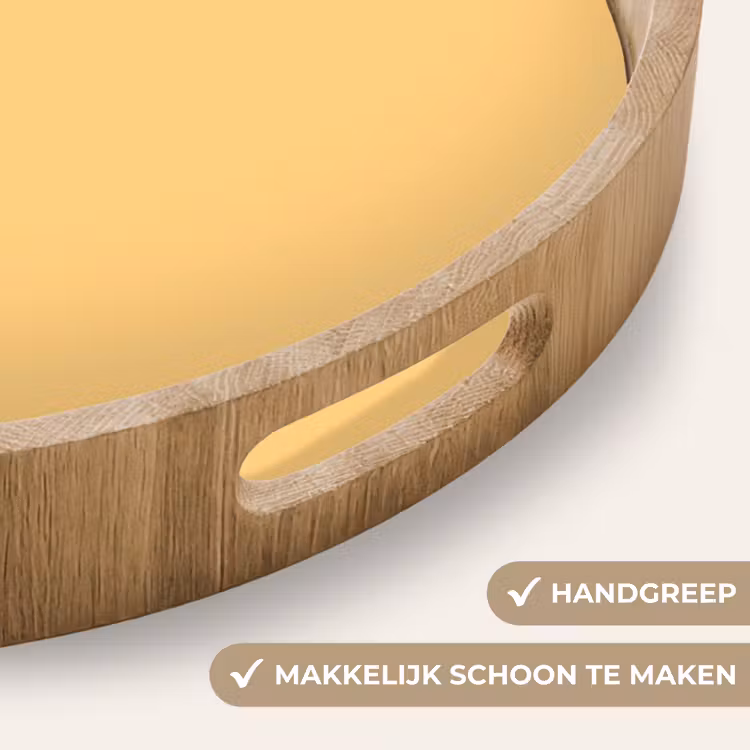 Apricot - Ice - Oranje Dienblad Rond middel 914 -USP_HandgreepNL