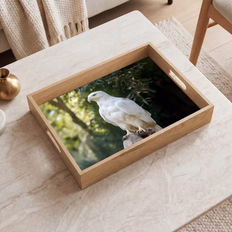 Arend - Hout - Wit - Planten Dienblad Rechthoek middel -sfeer1