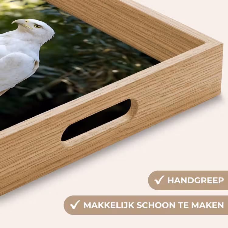 Arend - Hout - Wit - Planten Dienblad Rechthoek middel -USP_HandgreepNL