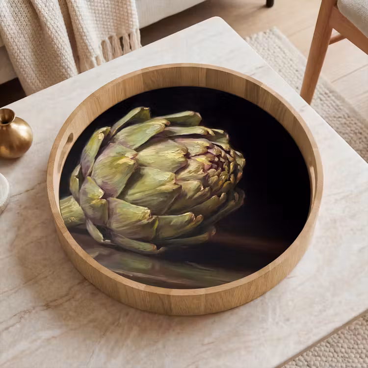 Dienblad - Artichok - Eten - Klassiek - Artichok - Eten - Klassiek Dienblad Rond middel