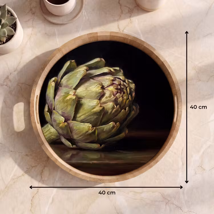 Dienblad - Artichok - Eten - Klassiek - Artichok - Eten - Klassiek Dienblad Rond middel