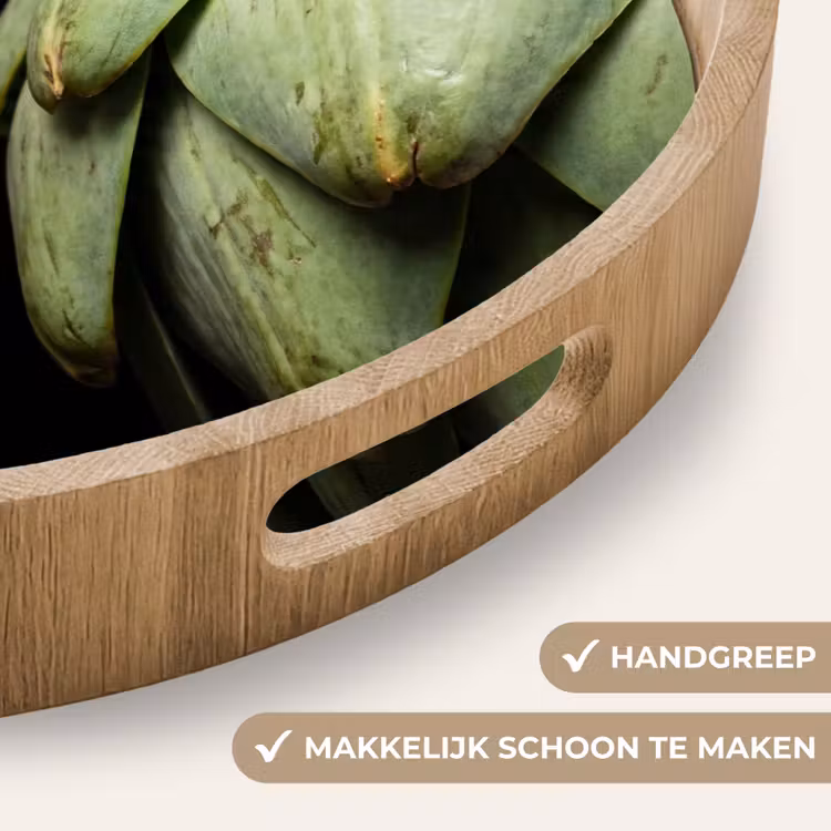 Dienblad - Artisjok - Groen - Eten - Artisjok - Groen - Eten Dienblad Rond middel