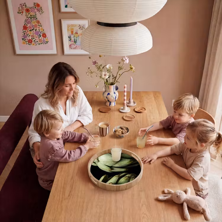 Dienblad - Artisjok - Groen - Eten - Artisjok - Groen - Eten Dienblad Rond middel