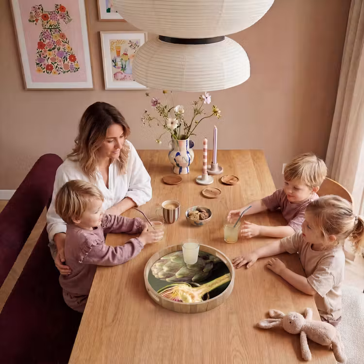 Dienblad - Artisjok - Paars - Voedsel - Artisjok - Paars - Voedsel Dienblad Rond middel