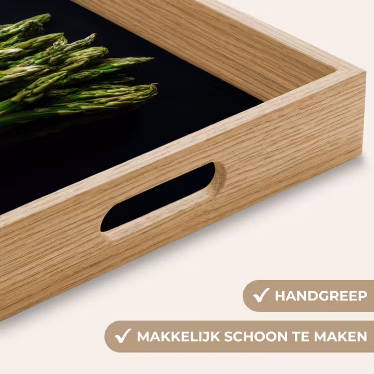 Asperges - Felgroen Dienblad Rechthoek middel -USP_HandgreepNL