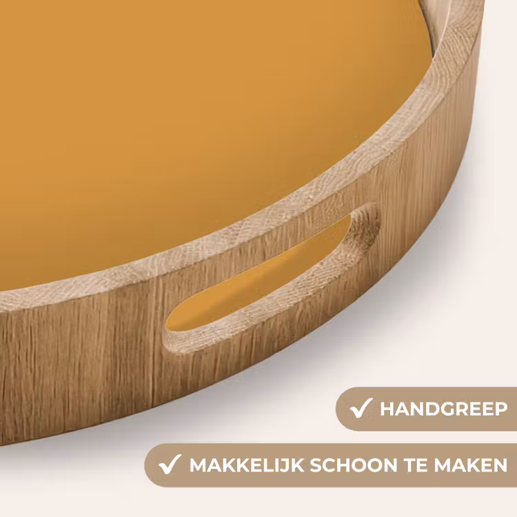 Autumn - Mustard - Geel Dienblad Rond middel 914 -USP_HandgreepNL