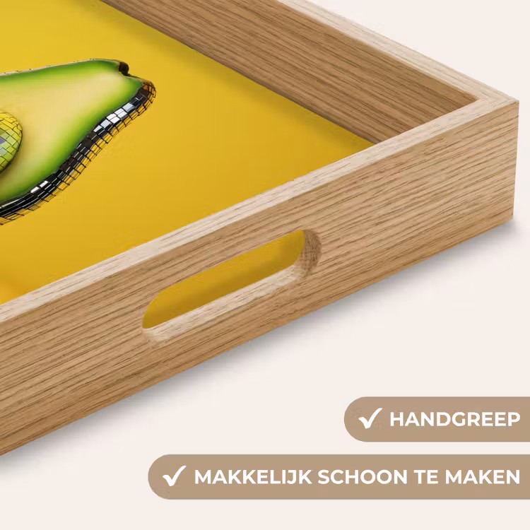 Avocado - Discobal - Geel - Glitter Dienblad Rechthoek middel -USP_HandgreepNL