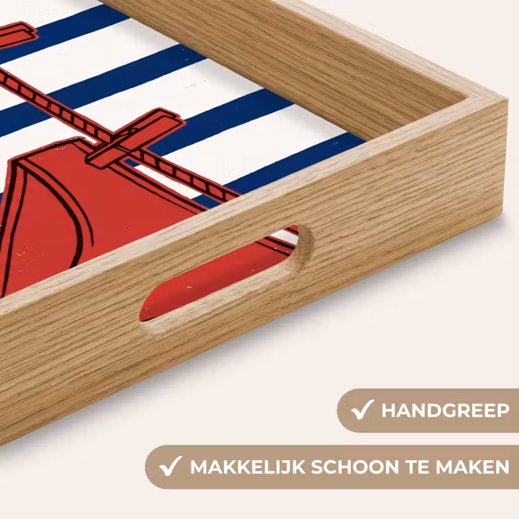 Badkleding - Waslijn - Zomer - Illustratie - Rood Dienblad Rechthoek middel -USP_HandgreepNL