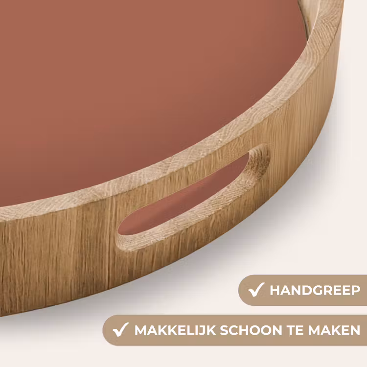 Baked - Earth - Oranje Dienblad Rond middel 914 -USP_HandgreepNL
