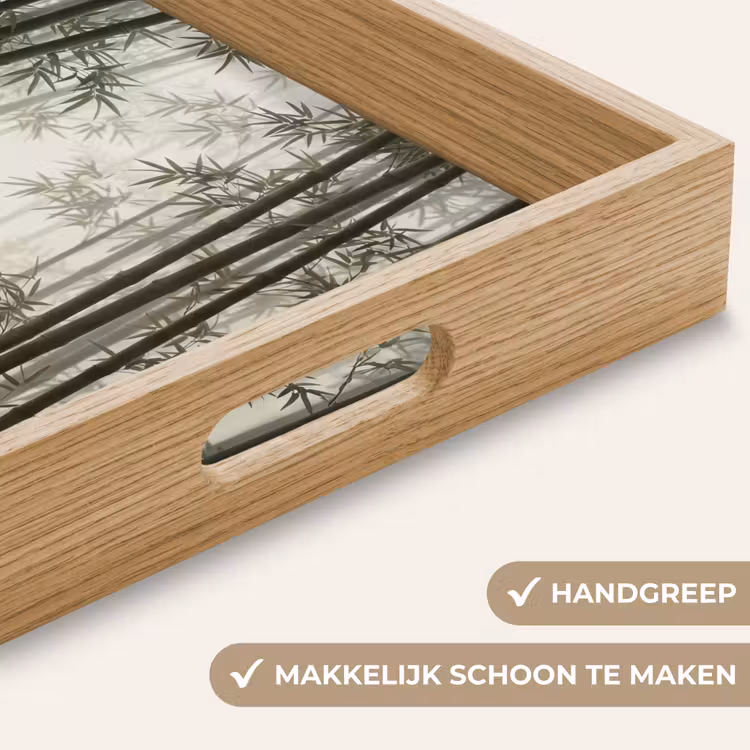 Bamboe - Bos - Mist - Natuur Dienblad Rechthoek middel -USP_HandgreepNL