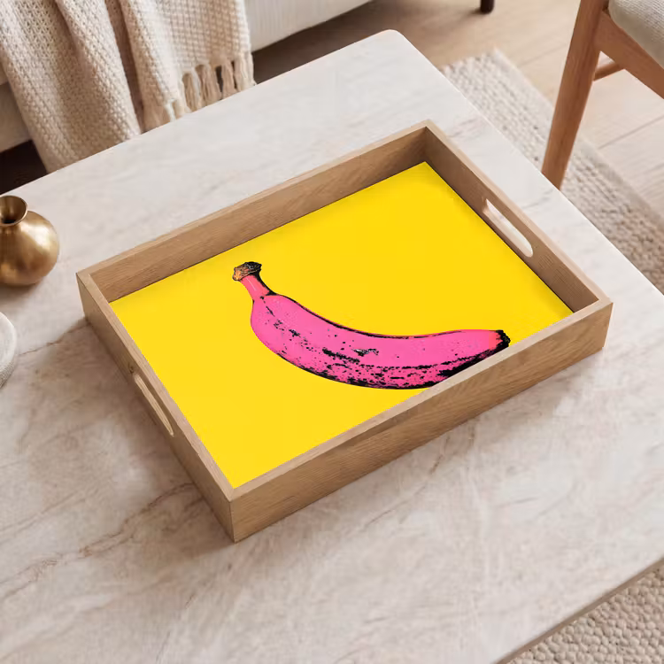 Banaan - Grafisch - Geel Dienblad Rechthoek middel -sfeer1