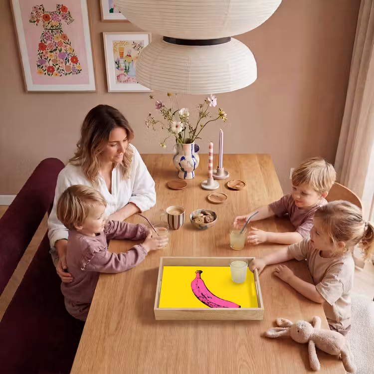 Banaan - Grafisch - Geel Dienblad Rechthoek middel -sfeer4