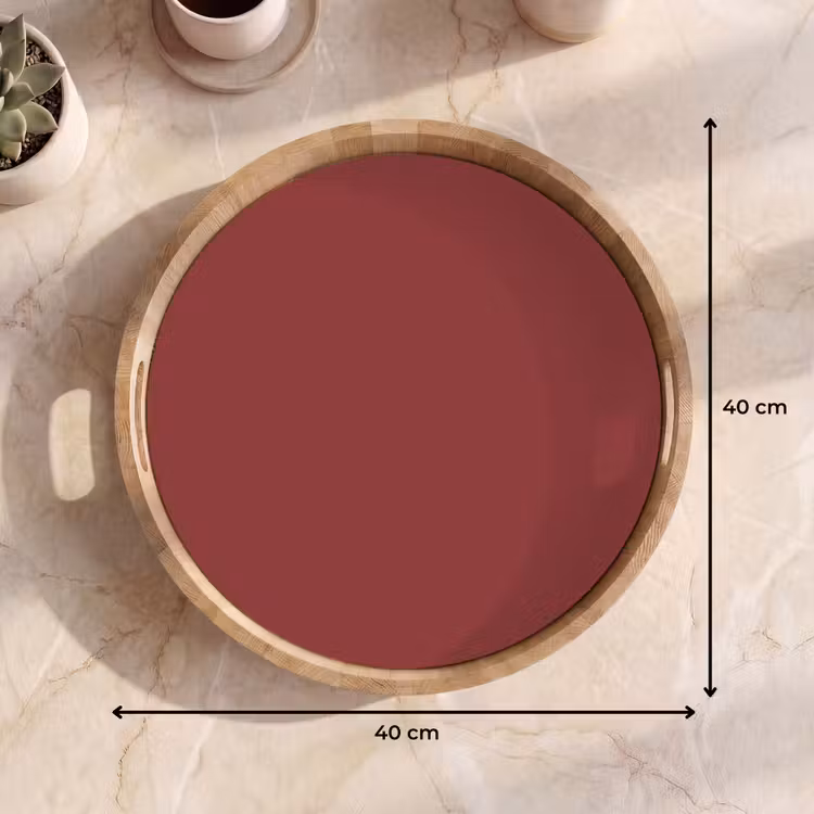 Barn - Antique - Rood Dienblad Rond middel 914 -USP_Formaat