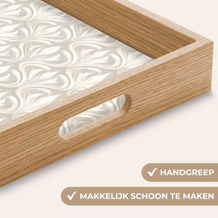 Barok - Patroon - Beige Dienblad Rechthoek middel 911 -USP_HandgreepNL