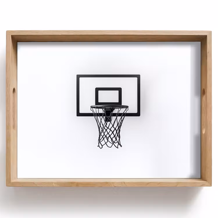 Basketbalbord - Minimalistisch - Zwart Dienblad Rechthoek middel -z3d_shopping