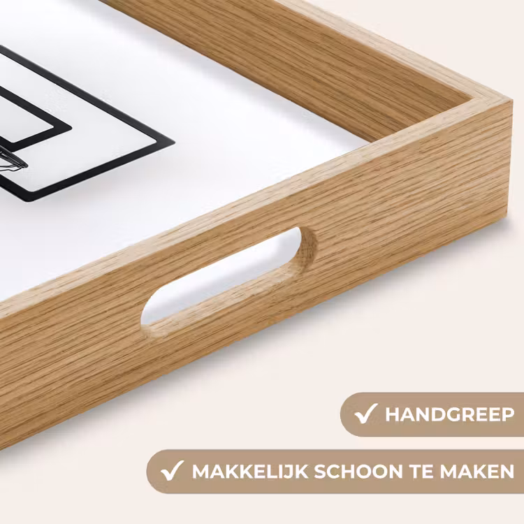 Basketbalbord - Minimalistisch - Zwart Dienblad Rechthoek middel -USP_HandgreepNL