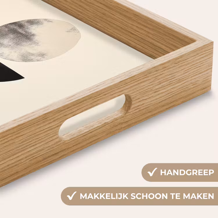 Beige - Japandi - Wabi sabi Dienblad Rechthoek middel -USP_HandgreepNL
