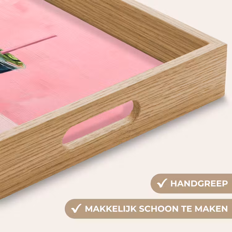 Beker - Rietje - Minimalistisch - Groen Dienblad Rechthoek middel -USP_HandgreepNL