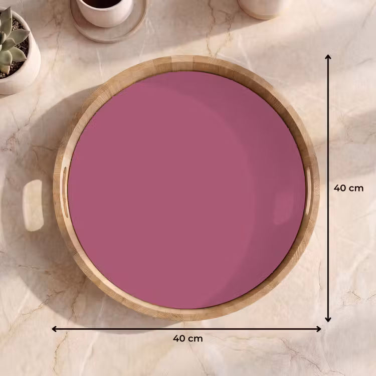 Berry - Roze -Pink Dienblad Rond middel 914 -USP_Formaat