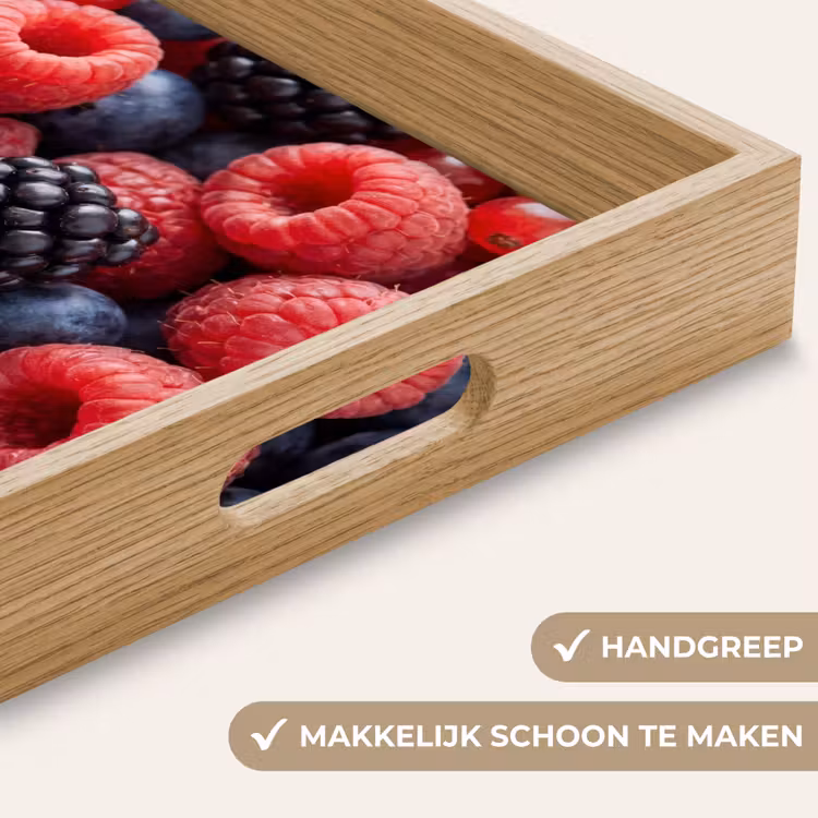 Bessen - Mix - Vers - Eten - Kleurrijk Dienblad Rechthoek middel -USP_HandgreepNL