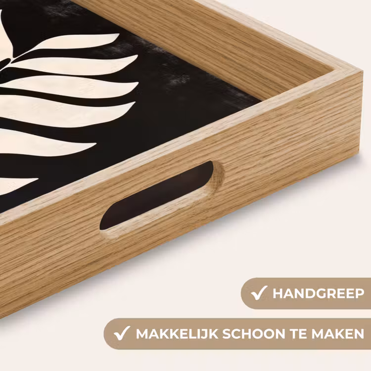 Blad - Wit - Minimalistisch Dienblad Rechthoek middel -USP_HandgreepNL