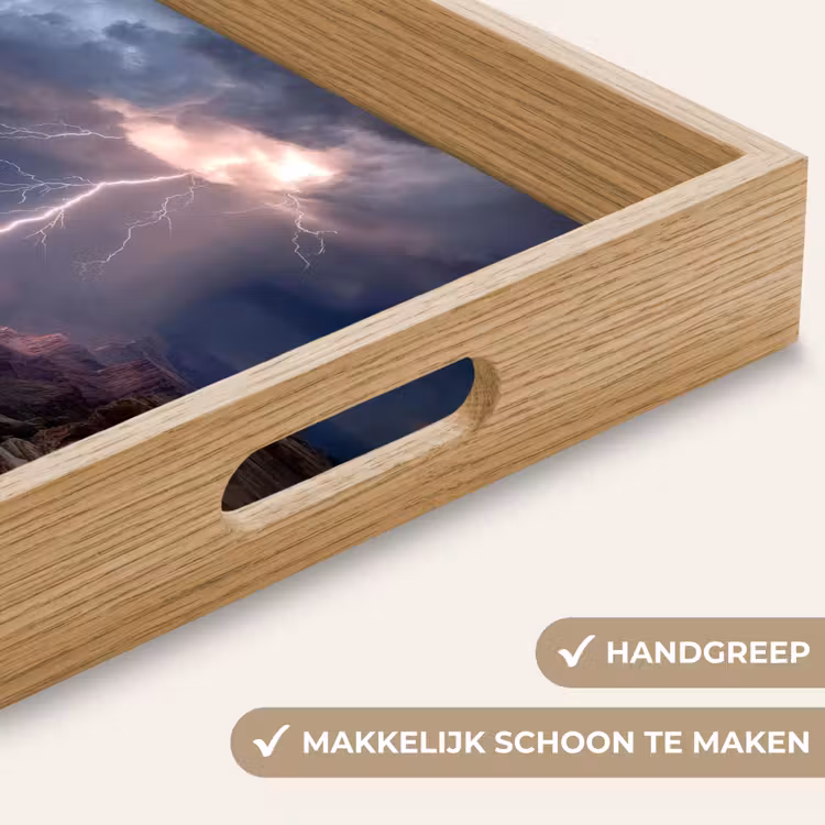 Bliksem - Wolken - Canyon Dienblad Rechthoek middel -USP_HandgreepNL