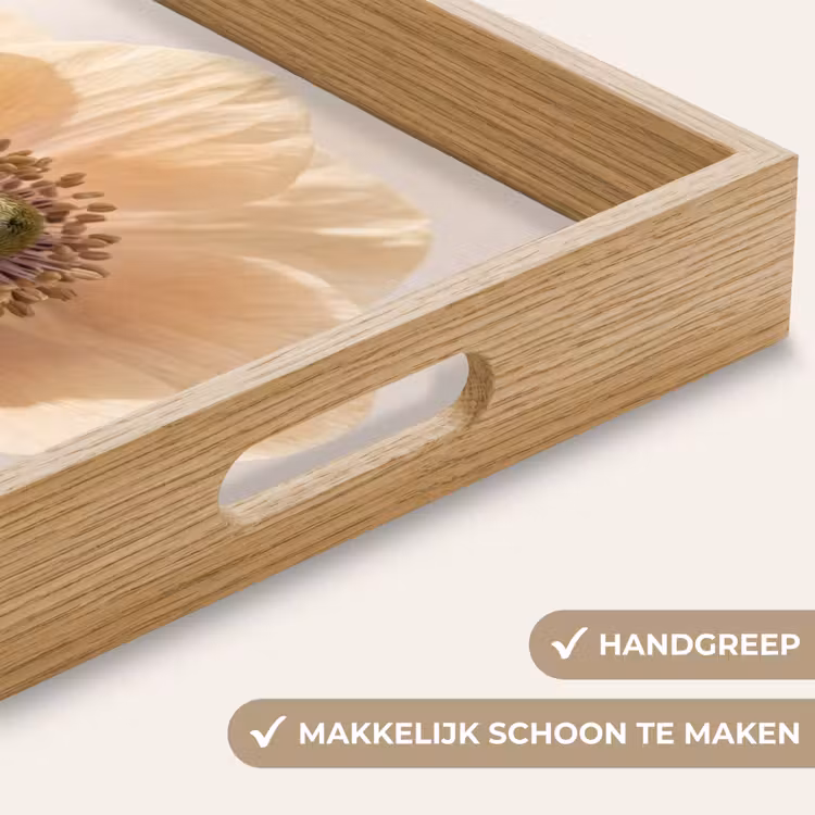 Bloem - Minimalistisch - Groen Dienblad Rechthoek middel -USP_HandgreepNL