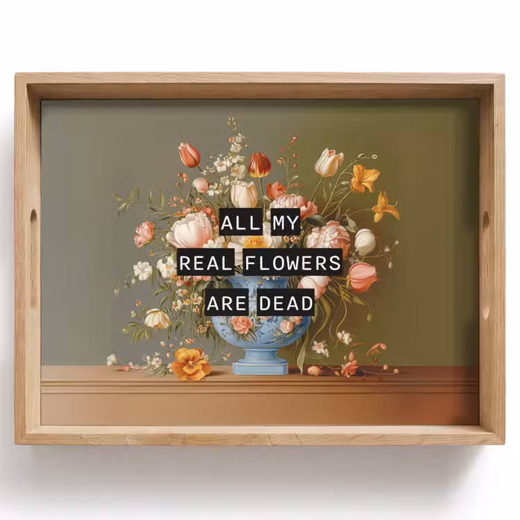 Bloem - Quote - Vintage - Art Dienblad Rechthoek middel -z3d_shopping