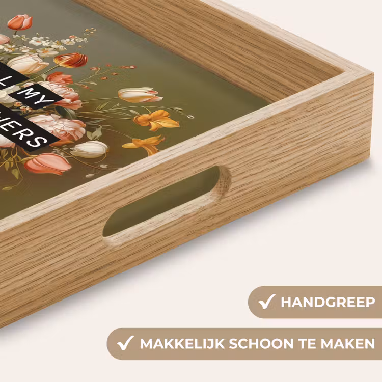Bloem - Quote - Vintage - Art Dienblad Rechthoek middel -USP_HandgreepNL