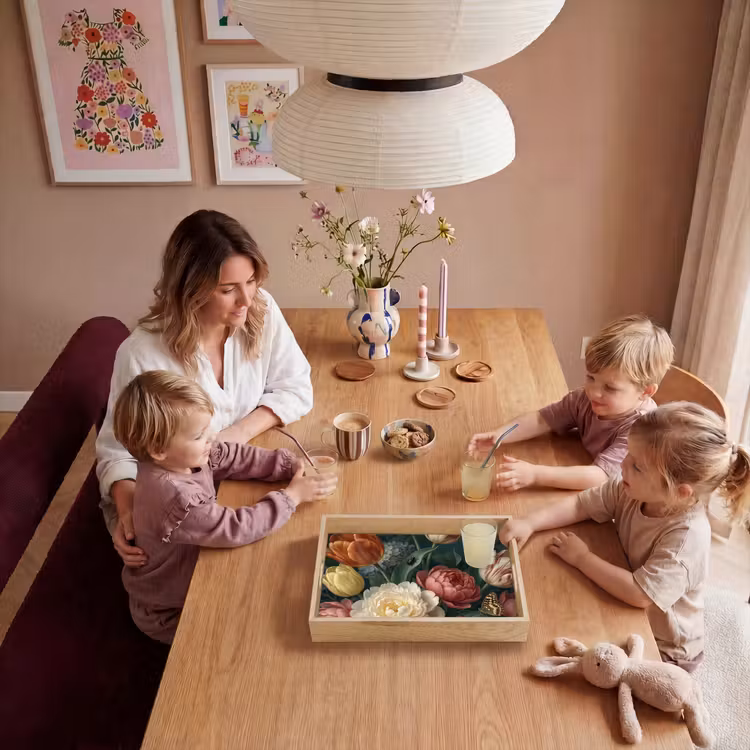Bloemen - Boeket - Natuur - Klassiek - Donker Dienblad Rechthoek middel -sfeer4