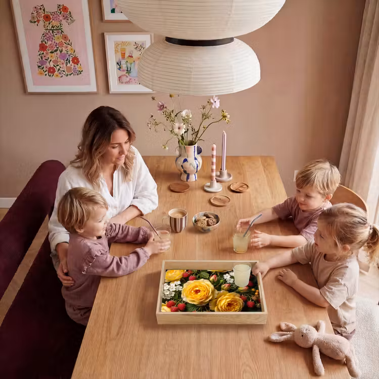 Bloemen - Boeket - Natuur - Klassiek - Geel Dienblad Rechthoek middel -sfeer4