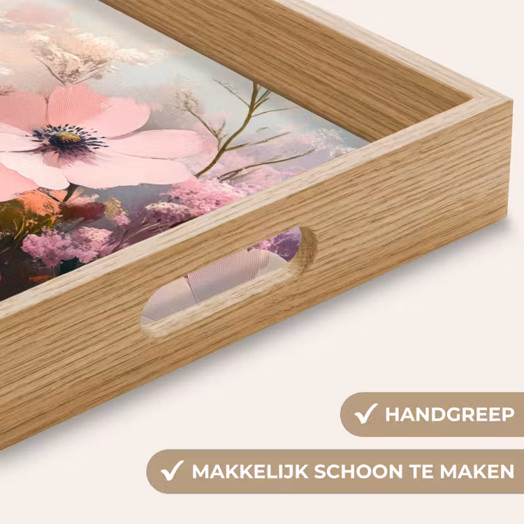 Bloemen - Kleurrijk - Bloei Dienblad Rechthoek middel -USP_HandgreepNL