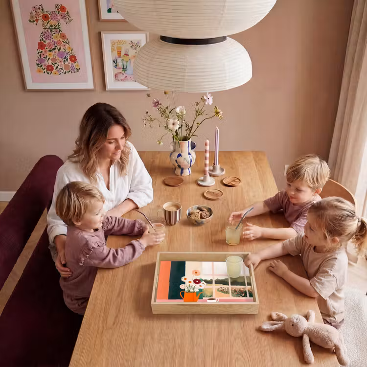 Bloemen - Koffie - Raam Dienblad Rechthoek middel -sfeer4
