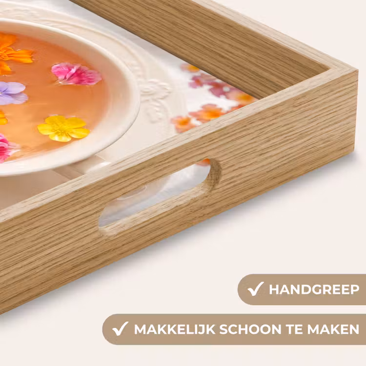 Bloemen - Kop - Natuur - Kleurrijk - Zomer Dienblad Rechthoek middel -USP_HandgreepNL