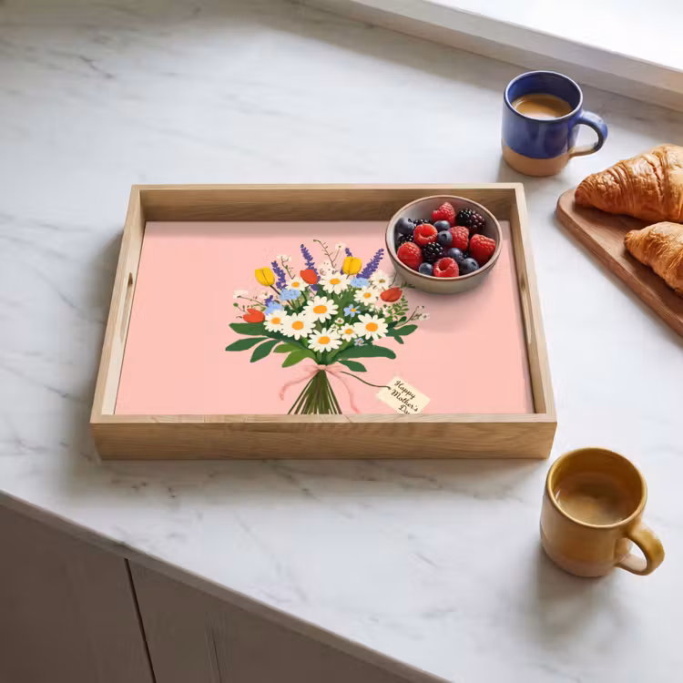 Bloemen - Lint - Kaartje Dienblad Rechthoek middel -sfeer2