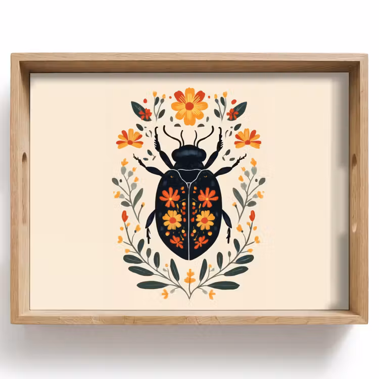 Bloemen - Oranje - Planten - Sierlijk Dienblad Rechthoek middel -z3d_shopping