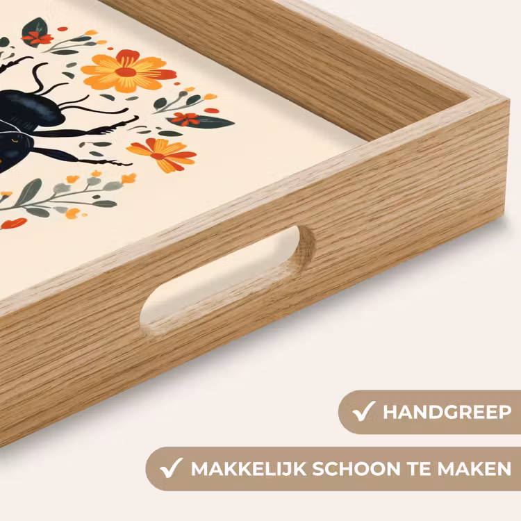 Bloemen - Oranje - Planten - Sierlijk Dienblad Rechthoek middel -USP_HandgreepNL