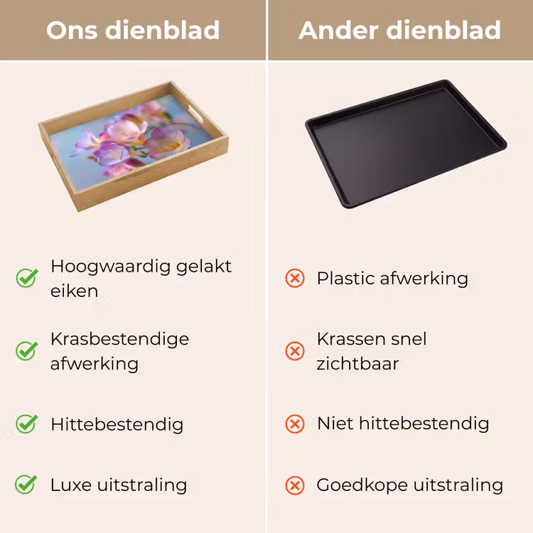 Bloemen - Paars - Overloop - Meeldraden Dienblad Rechthoek middel -USP_VergelijkingNL