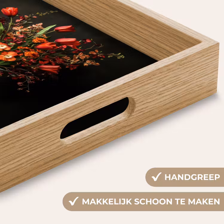 Bloemen - Takken - Boeket Dienblad Rechthoek middel -USP_HandgreepNL